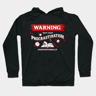 May Cast Procrastination Light Red Warning Label Hoodie